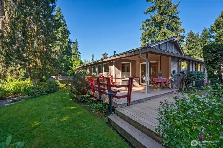 Step outside and you will enjoy a covered, entertainment sized deck.