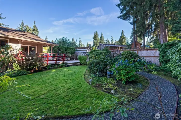 Stroll through the beautiful garden.