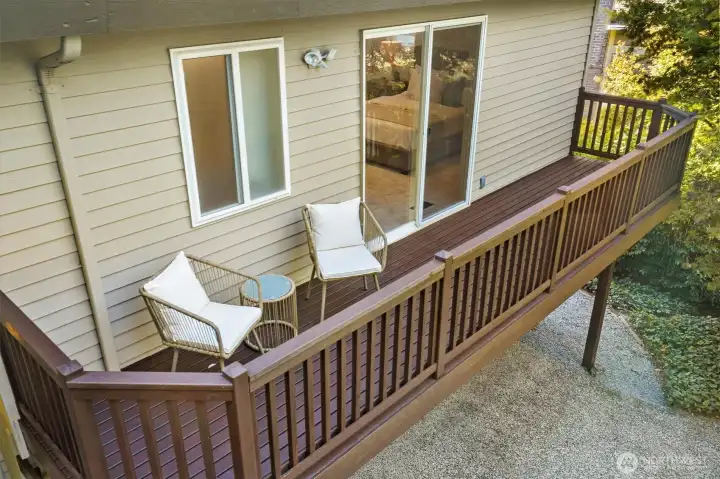 Exterior view of owner's suite private deck