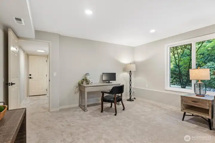 Additional potential work/office space in family room