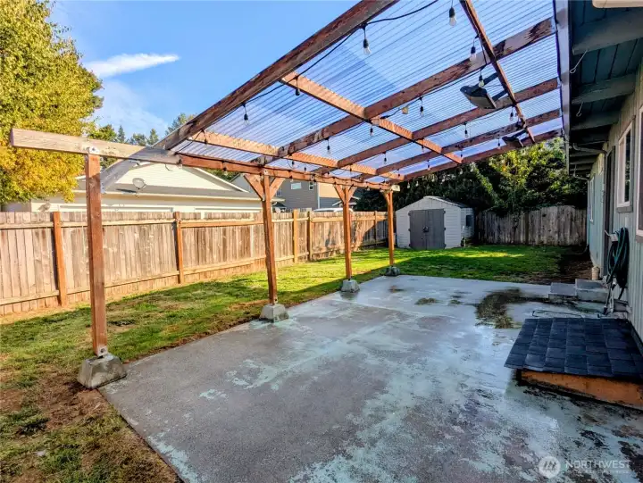 Rear Covered patio looking NE