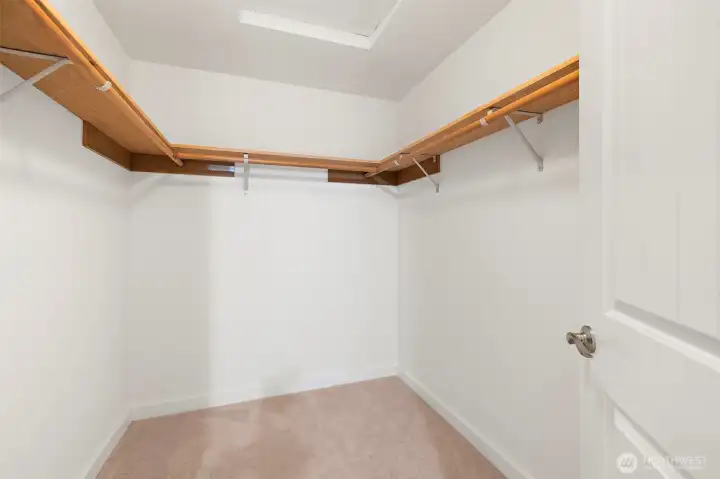 Primary walk in closet