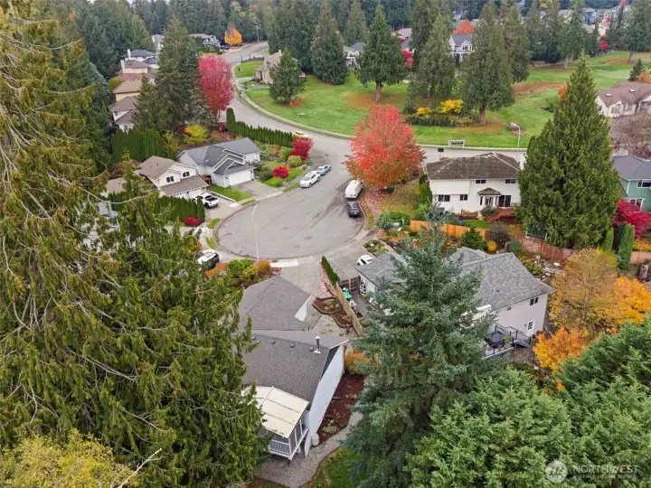 Just across from the golf course