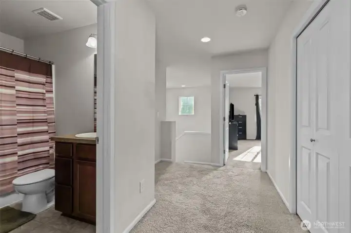 UPSTAIRS HALL AND FULL BATH