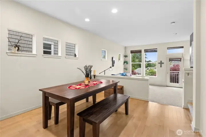 Spacious dining room
