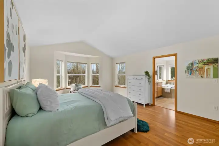 Soft natural light and generous proportions create a calming sanctuary that feels tucked away from it all.