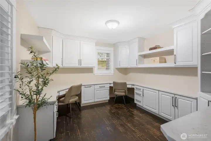 Office/hobby room that has space for at least two.