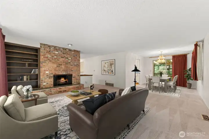 Living Room - Image is digitally staged