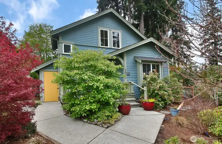 Paved walkways walk you to the front door and utility closet!