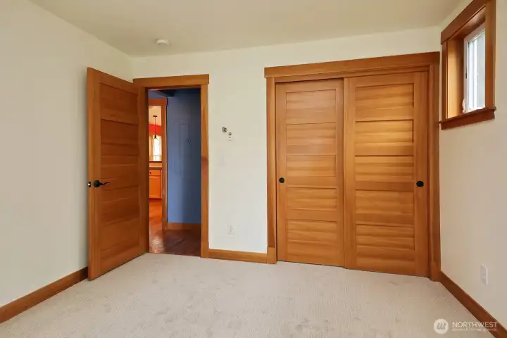 The interior doors and trimwork are all vertical grain fir.