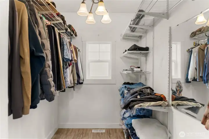 Primary walk-in closet
