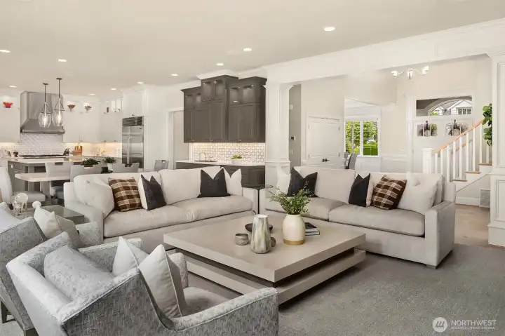 Elegant, open flow for entertaining and everyday living.