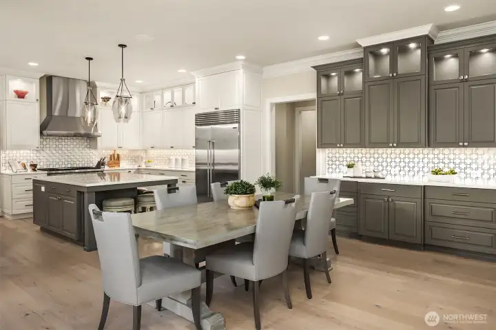 Made for entertaining with generous proportions & built-in buffet area.