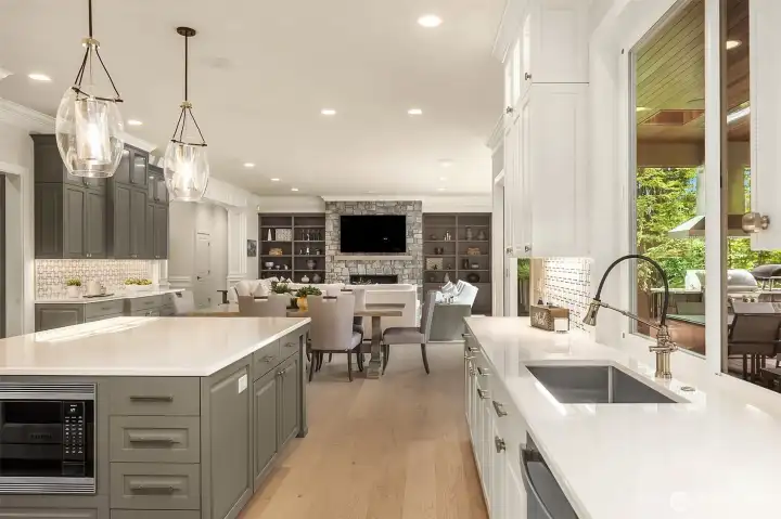 A natural gathering hub, the social layout keeps everyone connected.