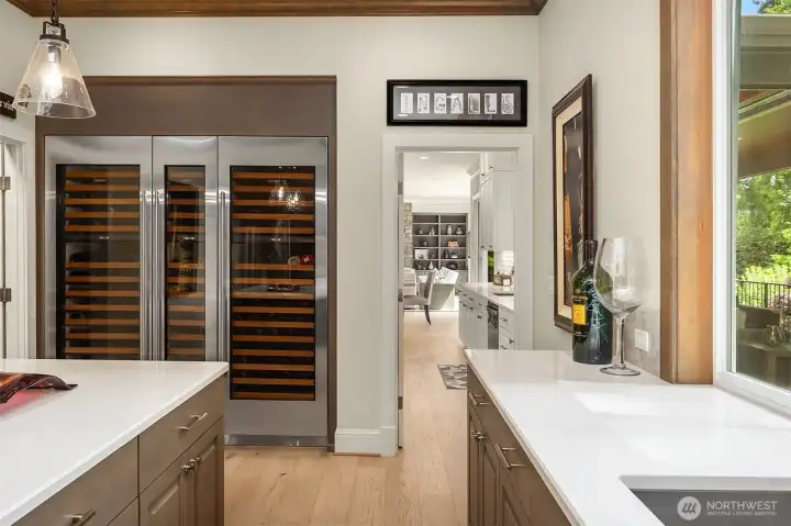 Store your wine in these temperature-controlled Sub Zero wine refrigerators located in the 2nd kitchen off the main kitchen.