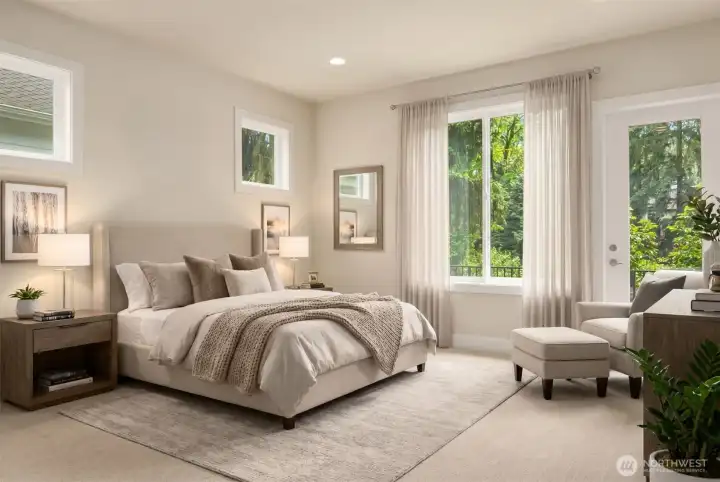 Virtual staging lets you re-envision the main floor suite used as a bedroom rather than fitness center. Perfect for guests or multi-generational living!