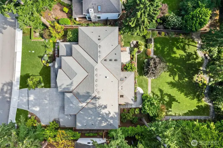 Birds-eye view of the gorgeous lot.