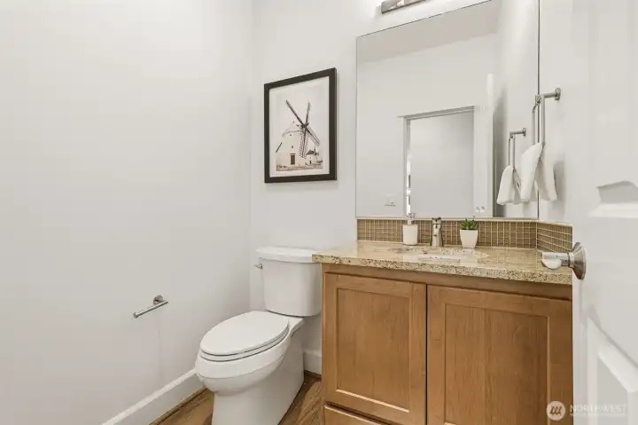Powder room on the main floor.