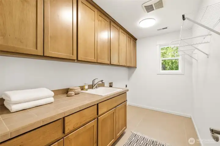 Upper level laundry room.