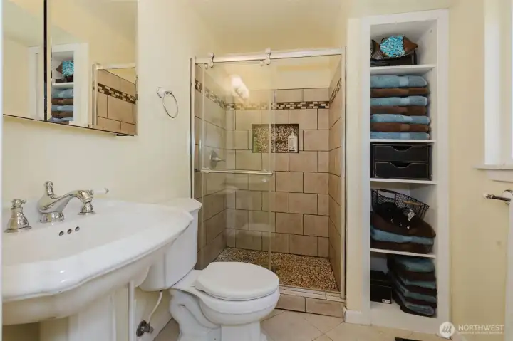 primary ensuite with tiled shower