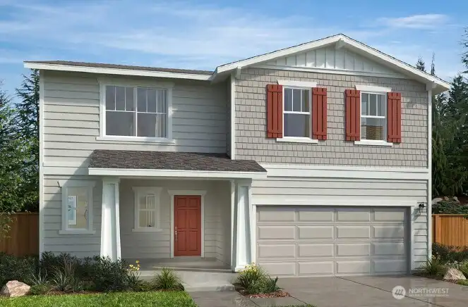 Artist Rendering 2230 Plan, Exterior Elevation Style B and Color Scheme F. Artist Rendering 2230 Plan, Exterior Elevation Style B and Color Scheme F.