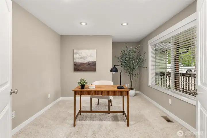 Main floor office, den, or craft space. Main floor office, den, or craft space.