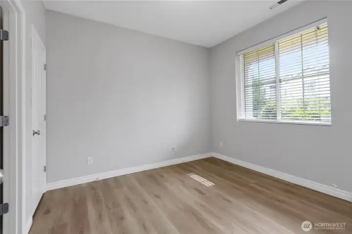 Versatile main-floor office with closet that can easily serve as a guest room, playroom, or potential 4th bedroom.