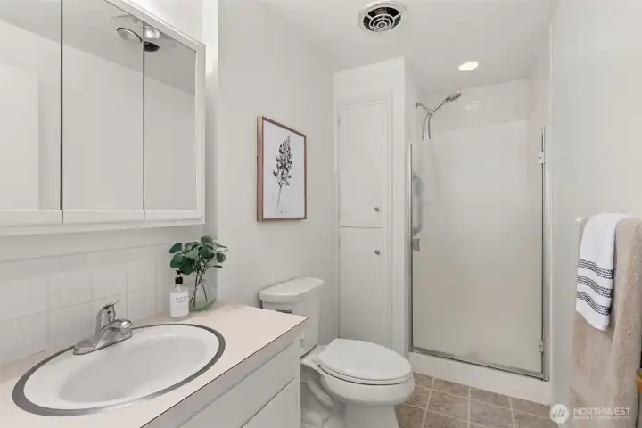 Primary Bath with walk in shower. Primary Bath with walk in shower.