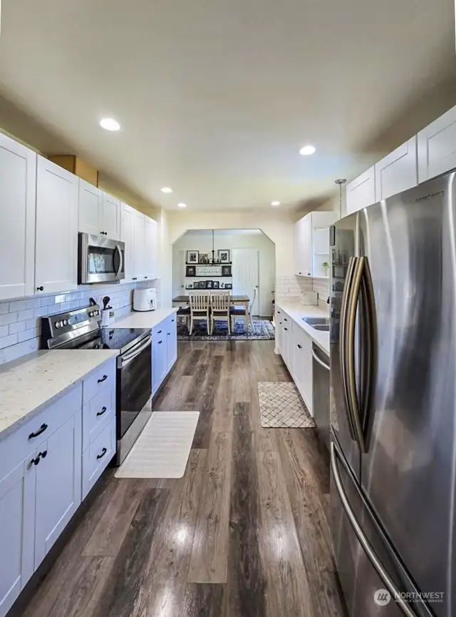 Modern Galley Kitchen with Plenty of Cabinets