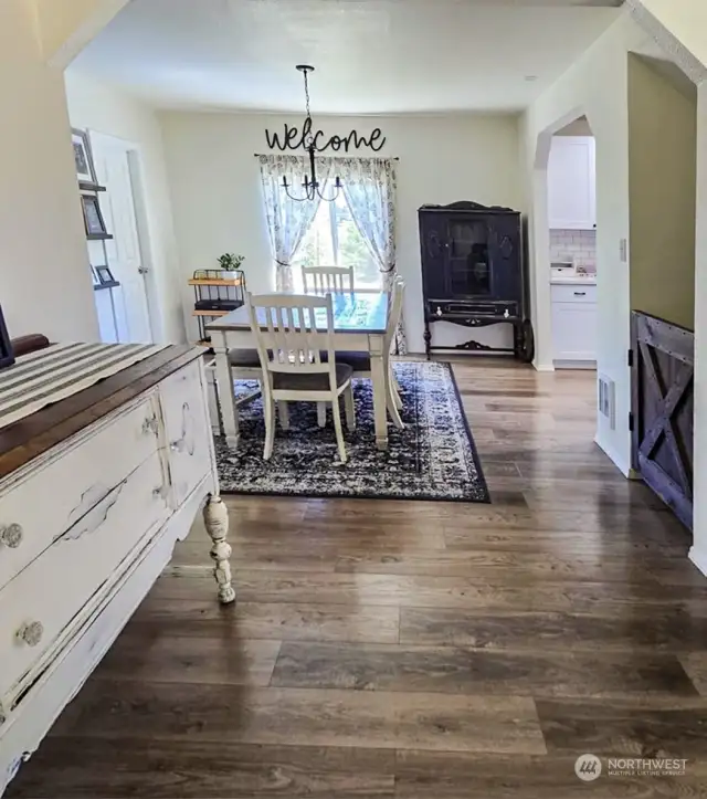 View from Entry to Dining Room