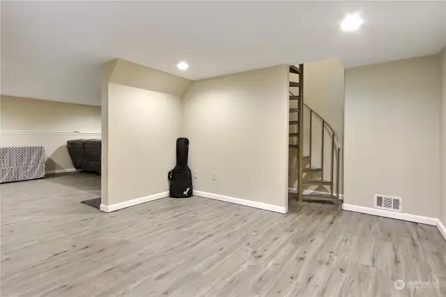 Fully finished spacious Basement would make a perfect ADU with seperate entrance.