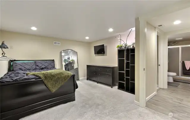 Fouth Bedroom located in the fully finished Basement.