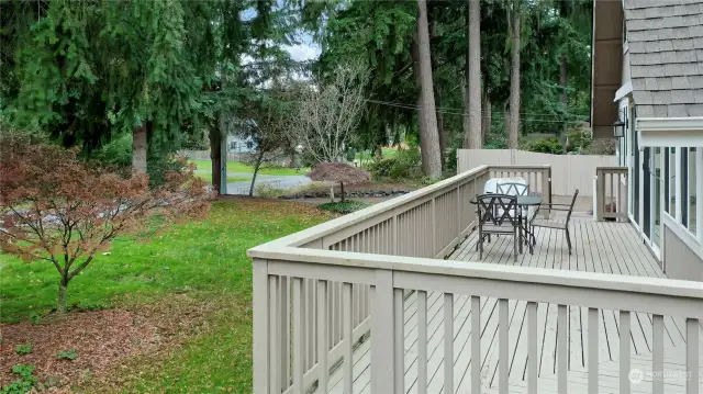 The spacious Deck offers a great hang out in the summer time for grilling and dining.