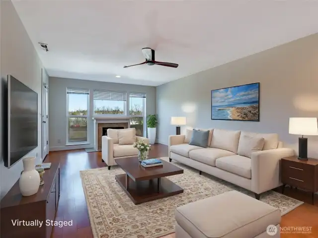 Virtually Staged Living Room