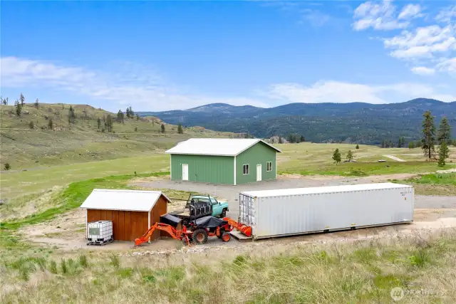 Amazing 20 acres - fully serviced with shop, well house and shipping container for extra stroage