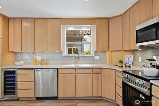 All new SS appliances including beverage cooler for grab and go hydration station.