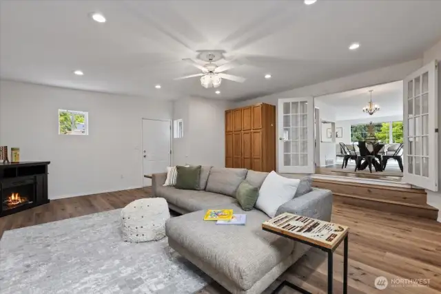 Large bonus room with all new flooring, cabinets and electric fireplace creates space for all you visions. Game night, crafts or work from home and get that treadmill you've always wanted.