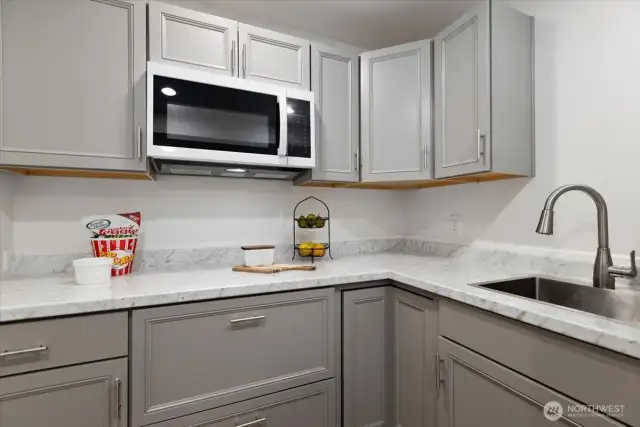 A Instapot or toaster oven is all you need to make this space complete.