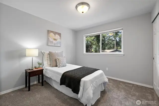 Second of three bedrooms