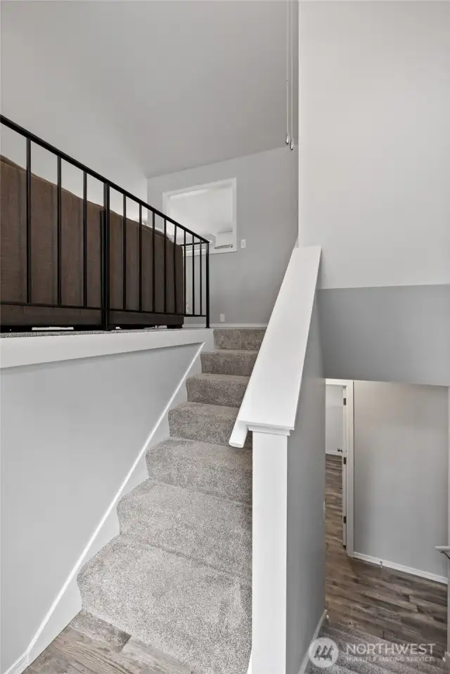 View as you enter through the front door with access to both upper and lower levels.