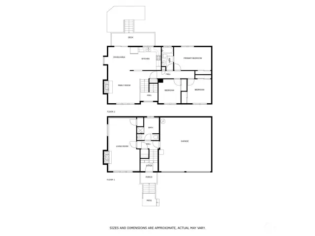 Stacked floor plans