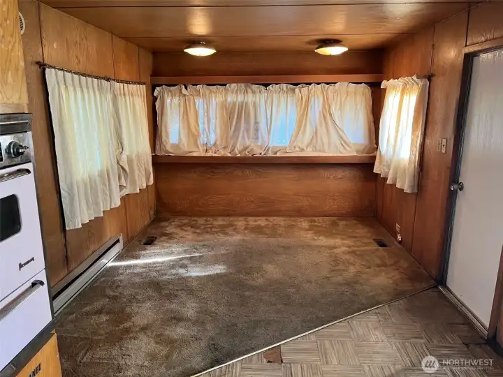 Living room with tons of light from windows