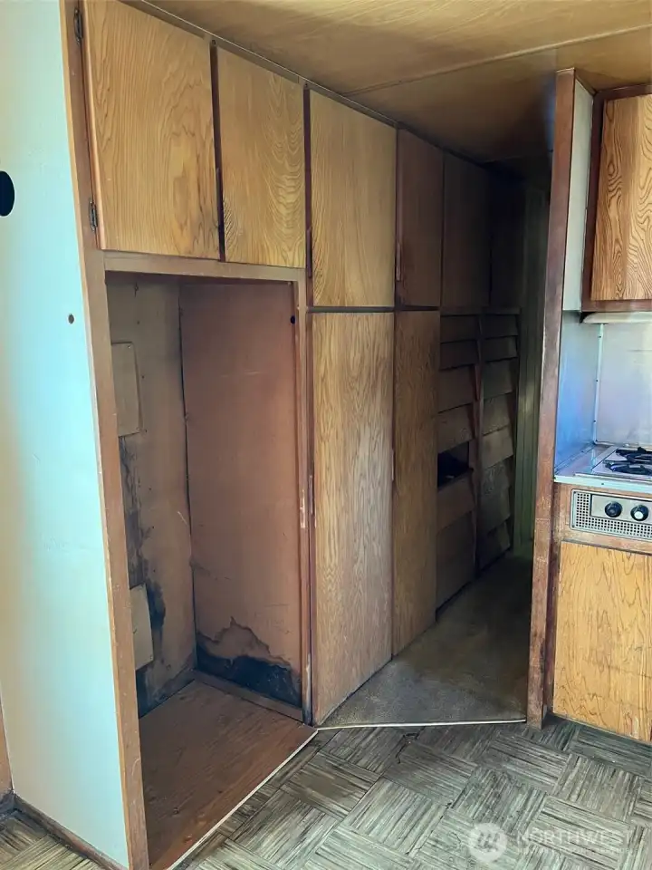 Former space for fridge