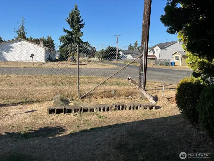 View of back of lot at corner