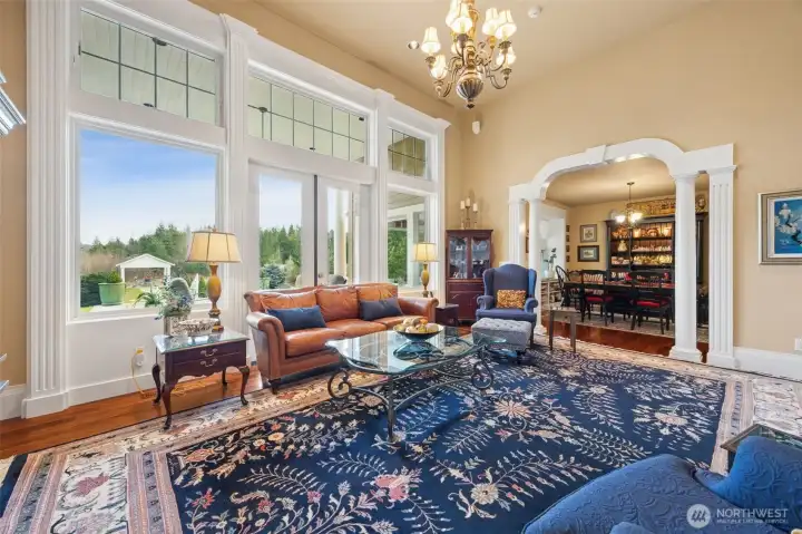 Formal Living room with beautiful Mt. Rainier view