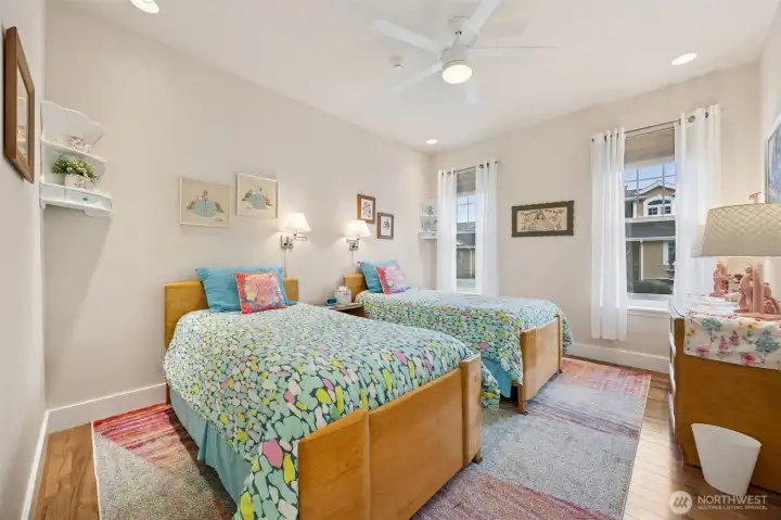 2nd Guest bedroom with hardwood floors