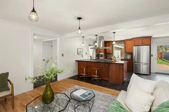 From the front door, there's a wide hallway with coat closet.