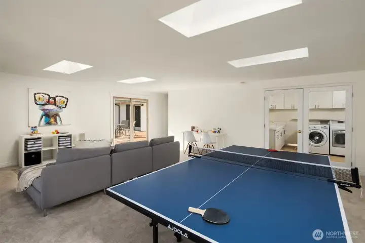 This room has so many potential uses. Add a projector for a movie theatre, pool table for a game room, gym equipment for a home gym, or pull out couch for occasional guest space. Heck - there's room for it all!