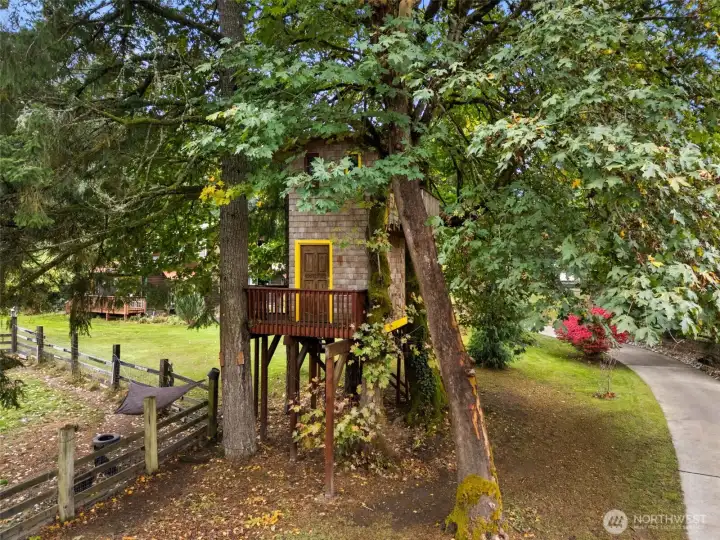 Custom two story treehouse