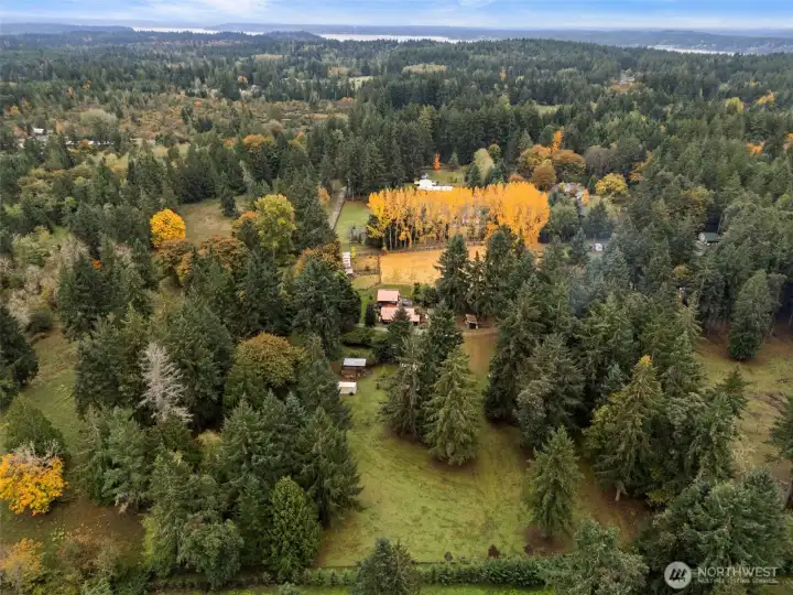 Aerial view of property